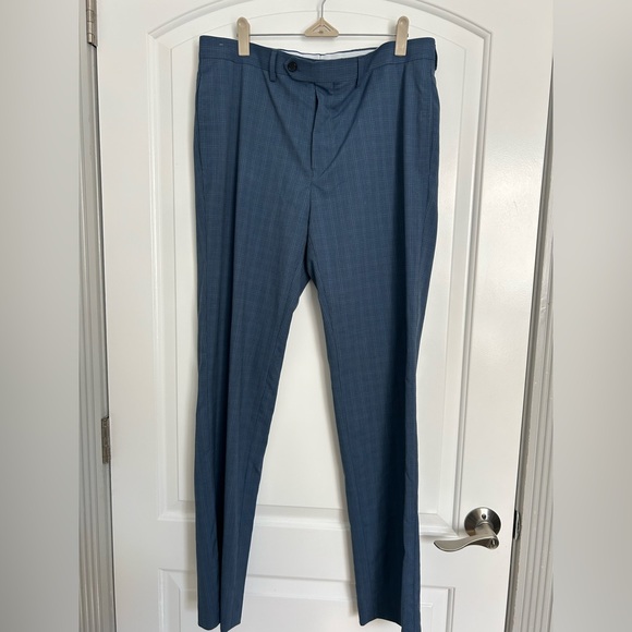 Ralph Ralph Lauren Men’s Plaid Blue Slim Fit  Dress Pants size 32 x 32 - Picture 1 of 12